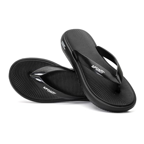 AIRSON AL-5 Slipper for Women | Orthopedic, Diabetic, Pregnancy | Soft Doctor Anti-Skid Slipper for Women |Slides, Flip-Flops, Slippers, Chappals | For Ladies and Girls (Black, 4)