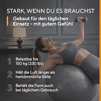 MANTRA SPORTS Gymnastikball – Anti-Burst Sitzball, Balance Ball für Schwangerschaft & Yoga - Pilates Ball für Büro & Rückentraining mit Pumpe – Ansicht 9
