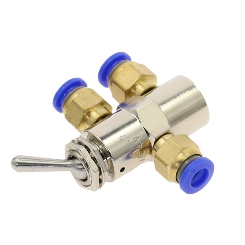 Válvula de escape neumática cilíndrica TAC2-4V de 5 vías con palanca manual