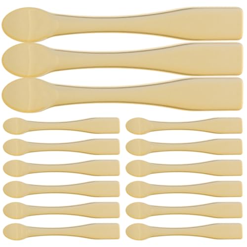 ULTECHNOVO Cucharas para Crema Facial y Maquillaje 15 Piezas ABS Espátulas para Loción y Mascarillas Cuidado Piel Diseño Portátil para Aplicación Uniforme en Belleza y Cosméticos
