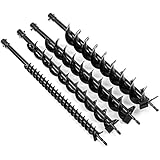 Nicffdi アース用ガタロールポストホールディガー用のアースドリル デュアルブレードのオーガドリルビット フェンスボーラーとして活用可能 40mm、60mm、80mm、100mm、120mm、150mm のサイズを選択可能 農業、林業、植付けや穴開け作業に適した道具 (ブラック,150MM)