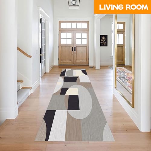 Alfombra de pasillo duradera y resistente con diseño vintage elegante 4