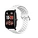 Bracelet de rechange compatible avec Amazfit Bip U Pro, bracelet de montre en silicone imperméable et respirant compatible avec Amazfit Bip U Pro pour homme et femme Blanc