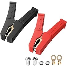 Goupchn Heavy Duty Crocodile Clamps Pure Copper 500A Car Battery Charger - 2PCS Power Replacement Battery Alligator Clips Jumper Cable Clamps Welder Clips for Car Automotive Vehicle Boat