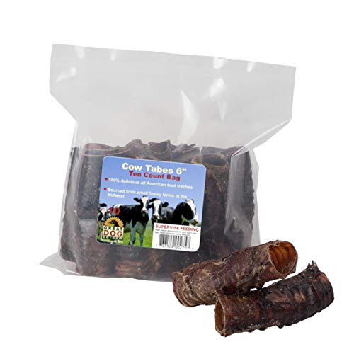 Great Dog Beef Trachea, 6 Inch, 10 Count Bag - Sourced and Made in USA Only