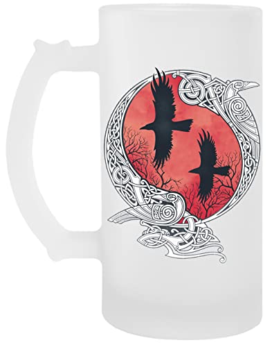 Hugin I Munin Przezroczysty Piwo Kubek Transparent Beer Mug
