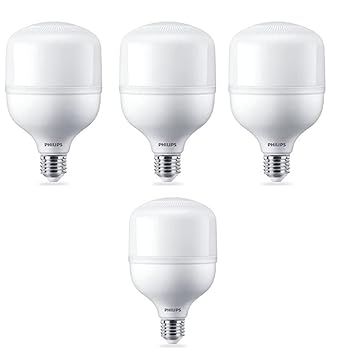 Philips TForce 37-Watt 4000 Lumen Base E27 LED Bulb (Pack of 4) (Cool White) (Super High Wattage, Extra Brightness, Affordable)