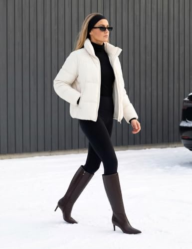 Image of Easyfox Knee High Boots Women Pointed Toe Stiletto Heel Tall Boots