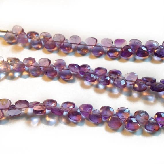 Améthyste briolettes facettées LKBEADS 4.5mm perle violette pour bijoux
