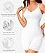 Nebility Women's Shapewear Bodysuit Tummy Control Body Suit Built in Bra Tank Camisole Seamless Mid Thigh Body Shaper
