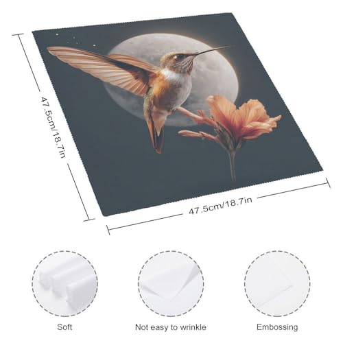 Servilletas de tela para bodas con estampado floral y forma cuadrada 3