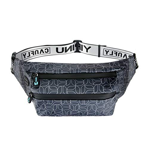 YIPINU Fanny Pack - Waterproof Waist Bag Pack (black)
