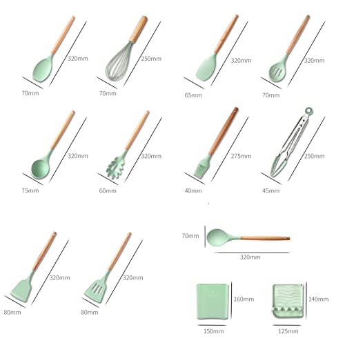 Ustensiles de cuisine en silicone anti-adhésif rouge pour préserver vos poêles - 3