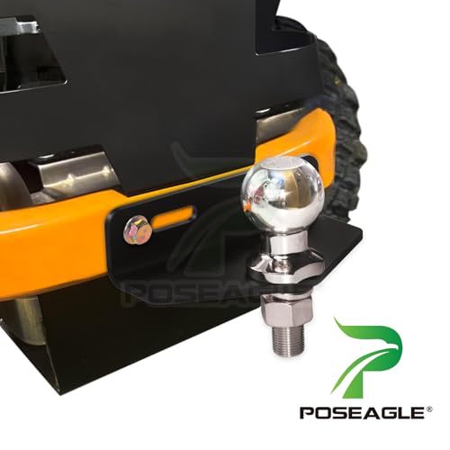 Image of [Upgraded Universal Heavy Duty Zero Turn Mower Trailer Hitch | Include Chrome Trailer Hitch Ball, 3,500 lbs, 2 Inch Diameter, 3 /4 x 2-Inch Shank and L Socket Wrench