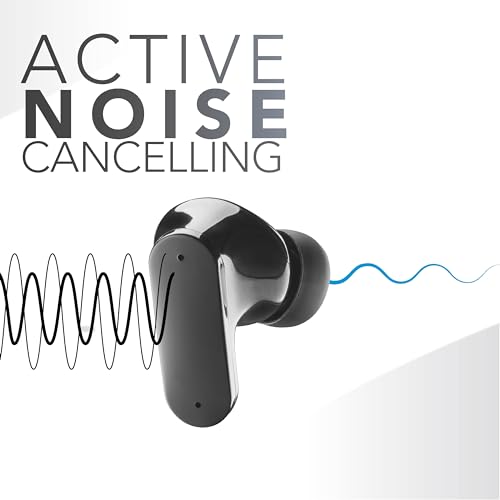 Music Sound – Auricolari Tws Bluetooth Shield – Wireless – Design In-Ear – Tecnologia Anc Active Noise Cancelling - Play Time 30 Ore – Modalità Trasparency – Nero - 2