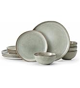Amazon.com | KINGSTONE Stoneware Dinnerware Sets, 24-Piece