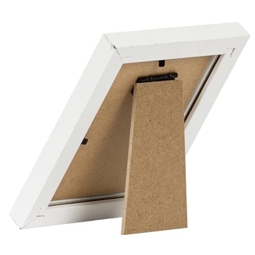 Image of JCJMY 3x4 Picture Frame Black for Tabletop or Wall, 3 x 4 Wall Gallery Poster Photo Frame with Shatter Resistant Plexiglass, White