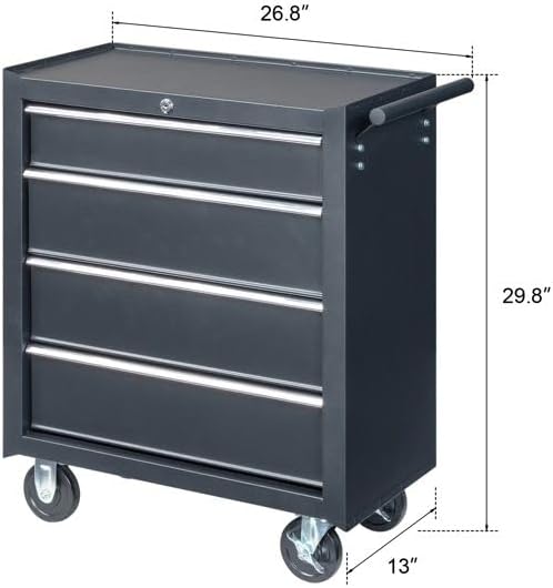 Tool Chest, Rolling Tool Chest Tool Cabinet with Wheels, Multifunctional Tool Cart, Tool Box for Garage, Rolling Tool Cabinet for Warehouse, Workshop, Repair Shop