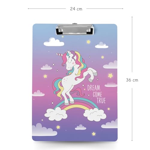 Image of Clipboard Drawing, Writing, Exam Board with Clip (Size - 24x36 cm) Sturdy, Lightweight for Office, School, College (Pink)
