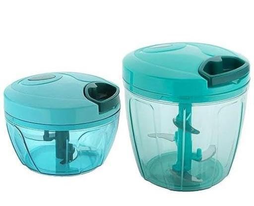 450ML + 1000ML Combo of Standard Handy Pro Chopper (1000 ml) and Compact Chopper Cutter Mixer (450 ml) with Stainless Steel Blades and(Pack of 2) Manual Choppers & Chippers. Serviz 1-image-43