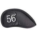 Craftsman Golf 1pc 56° 56 Degree Synthetic Leather Black Golf Wedge Covers (1pc 56°)