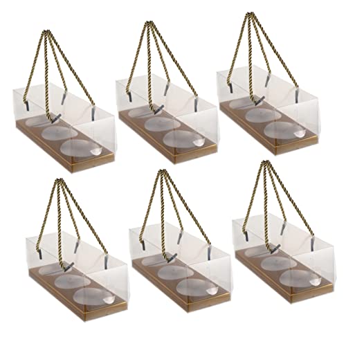 Kichvoe 10pcs Transparent -yolk Puff Boxes Bakery Packaging for Cookies and Desserts for Home Baking and Giving Strong and Sturdy Design