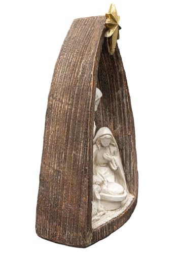 Image of Boston International Christmas Nativity Scene Tabletop Winter Holiday Decorations for Home, 4.5 inch x 7.75 inch, Neutral Nativity