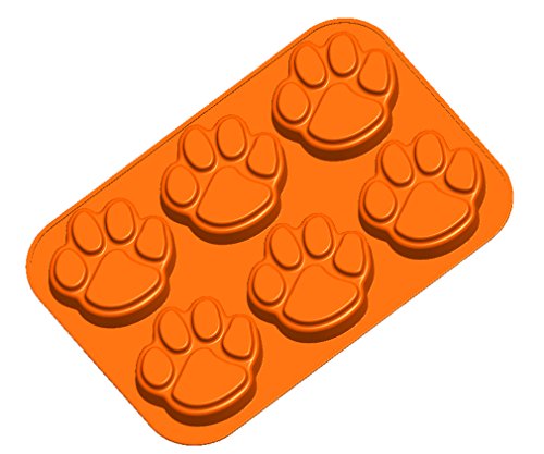 MasterPieces NCAA Pawprint Muffin/Cupcake Pan, Paw Print, Orange