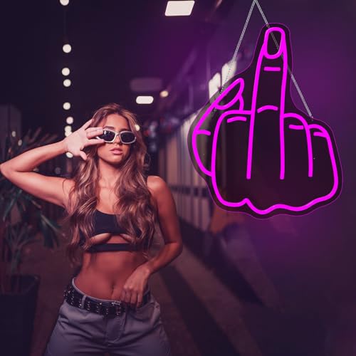 Image of Finger Neon Sign Led Light Up Signs for Wall Decor Usb Powered Neon Light Signs Indoor Light for Room Decor Holiday Gift