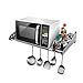 R&P Wandbehang Microwave Oven Rack Küchenregal Mit Haken Backofengestell, Platzsparregal und Organizer für die Küche Büro