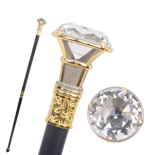 Canne en métal de 91 cm accessoires de spectacle avec tête diamant