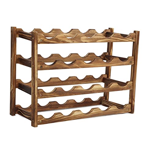 Soporte para vino de madera con capacidad 16 botellas miniatura 1
