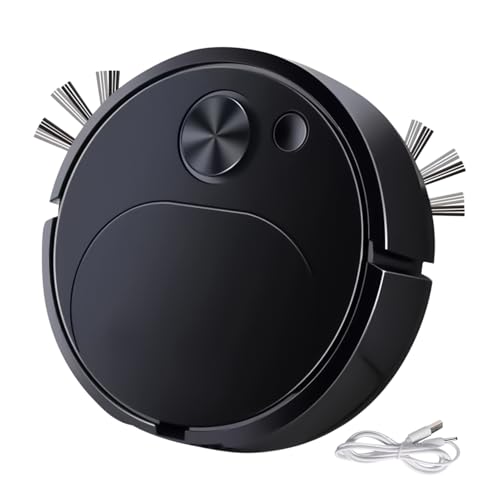 Generico Robot aspirador automático, succión potente para suelos e inteligente, dispositivo de limpieza automático para cocina, dormitorio, salón, baño, restaurante y apartamento