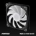 Phanteks M25-140 D-RGB Fan, High-Airflow Radiator Performance, PWM Control up to 1800RPM, ARGB/DRGB Lighting, Daisy-Chain Cable (White Matte Blade/Black Fan Frame (3-Pack))