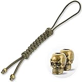 M-Tac Snake Skull Knife Lanyards with Beads - Paracord Lanyard - Tactical Lanyard for Knife (OD)