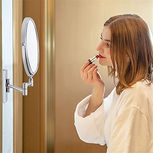 Miroir cosmétique rond chromé OGRAFF avec face grossissante 10x - 8