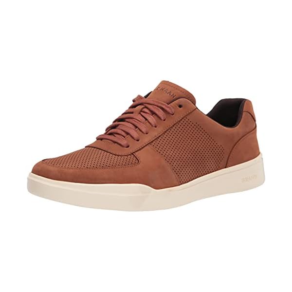 Cole Haan Men's Grand Crosscourt Modern Perforated Sneaker, British Tan, 10 Wide