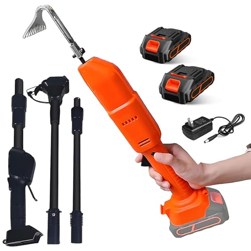 Electric Hoe, Gardening Tool With Lithium Battery, Manese Steel Blade For Loosening Soil, Telescopic Pole For Weeding, Dual Switch Safety Design