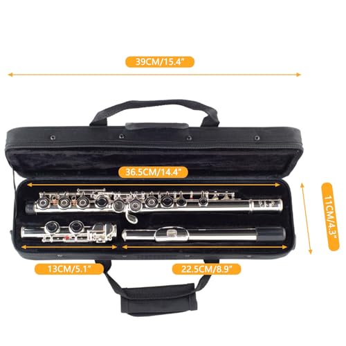 Watris Veiyi 16 Hole Flute Case, Waterproof Flute Case with Adjustable Shoulder Strap, Lightweight Oxford Cloth Flute Case Carrying Bag for 16 Holes Flute (Confirm Size Before Purchase) by Watris Veiyi - Image 2