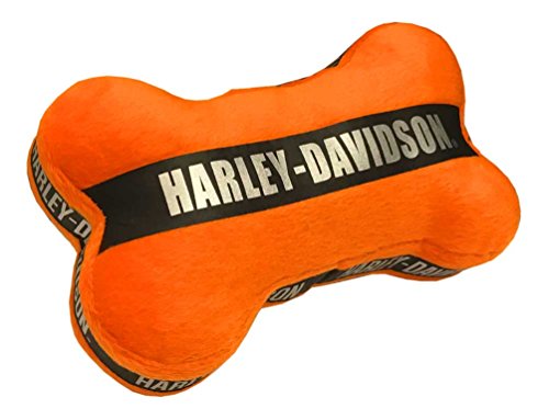 Harley-Davidson Plush and Canvas Bone Dog Toy with Motor Sound | 7-Inches