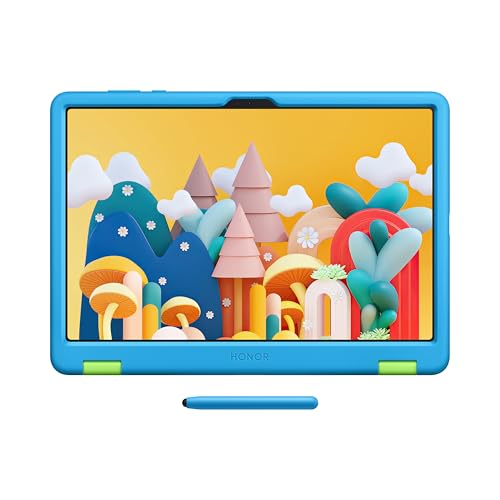 اونر تابلت باد X8a للاطفال مقاس 11 انش - RAM 4GB - روم 128GB لون رمادي سبيس مع قلم حبر مجاني وحامل حافظة حماية ازرق - اصدار الشرق الاوسط