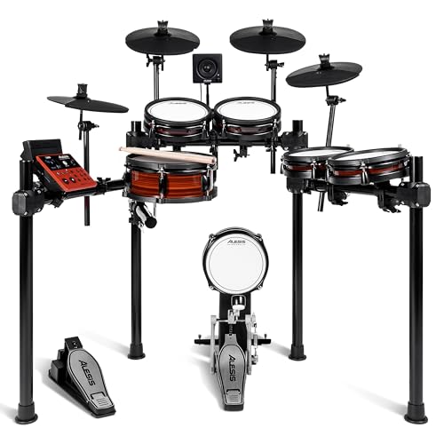 Alesis Nitro Pro XL et Amp - Batterie Électronique de 10 Pièces avec Pads Double Zone, Bluetooth, USB MIDI, et Haut-Parleur Actif 70W, Montable sur Rack