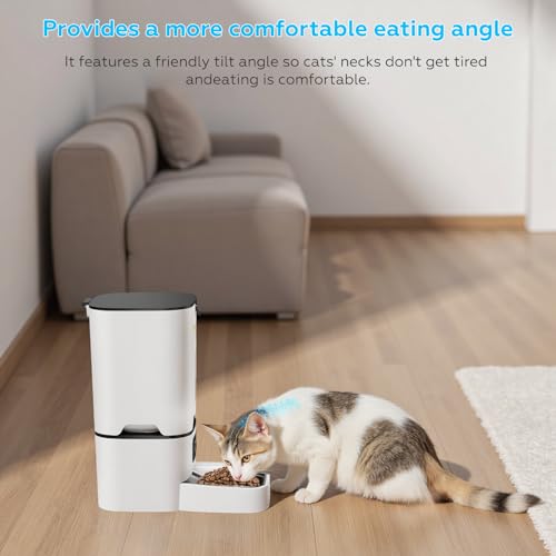 TYM Automatic Cat Feeders, 7L Timed Cat Dry Food Dispenser with Programmable Portion Control, Easy Set Up, Slow Feeding Mode, Dual Power Supply, Auto Pet Feeder, Stainless Bowl for Easy Clean,Not WIFI - Image 6