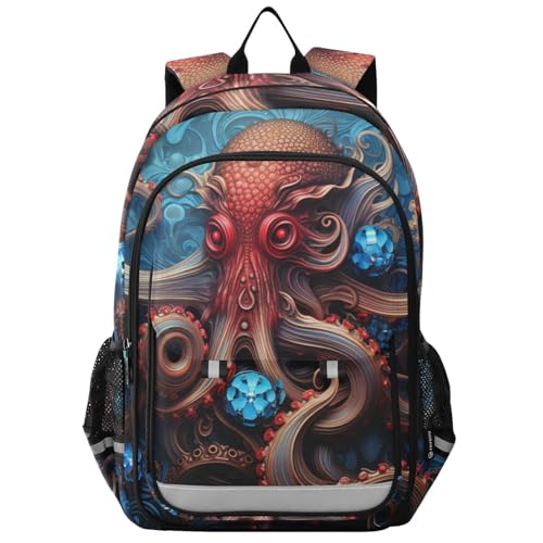 Sac à dos poulpe imperméable grand volume pour adolescents