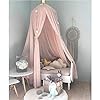 OldPAPA Bed Canopy for Girls - Princess Bed Canopy Mosquito Net Nursery Play Room Decor Dome Premium Yarn Netting Curtains Baby Game Dream Castle, Pink #3