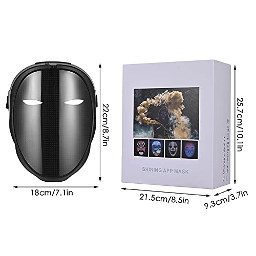 Cosaux Máscara de mudança de rosto led com bluetooth programável, máscara luminosa para adultos, par
