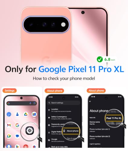 Image of FNTCASE for Google Pixel 11 Pro XL Case, Fit for Magsafe, Screen Protector | Translucent Matte Magnetic Back, 14FT Military Grade Drop Protection, Shockproof Protective Phone Cover, Light Pink