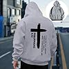 Generisch God Print Sweater Casual Long Sleeve Comfortable Daily Wear Cool Sweatshirt Men, Light grey, XL #2