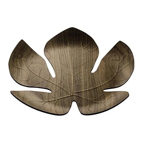 Legnoart Adamo Walnut Serving Tray, Wood, Brown, 40.5 x 41 x 32 cm Cover