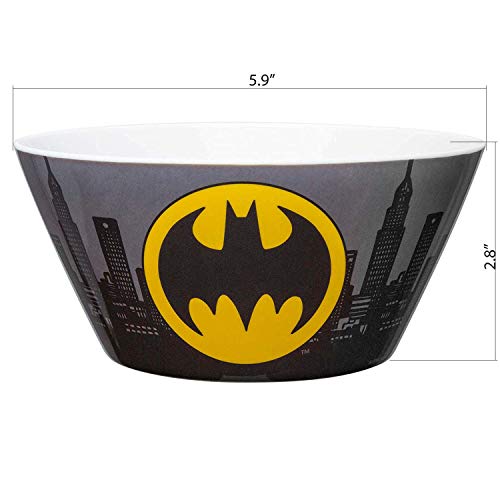 Zak Designs Dc Comics Kids' Soup Bowl, Made With Durable Melamine Material Perfect Dinnerware For Indoor/Outdoor Activities (27 Oz, Bpa-Free, Batman) #TOP2